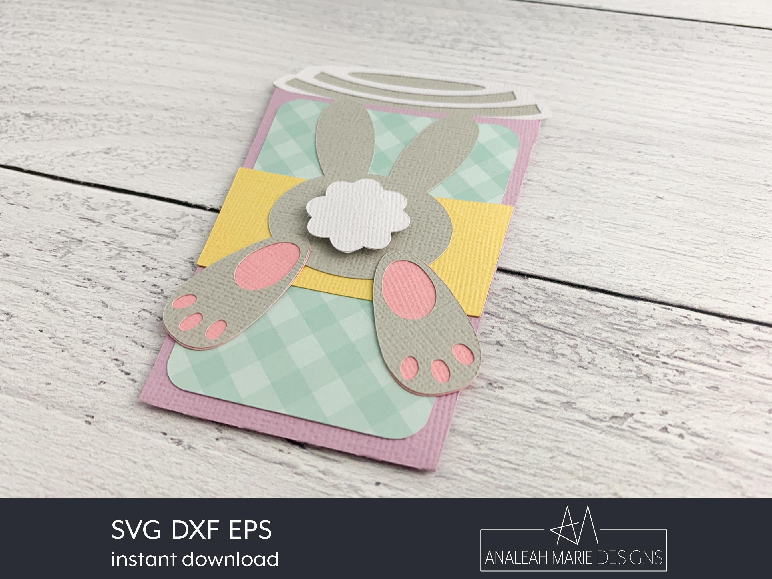 Easter Bunny Gift Card Holder SVG: DIY Paper Envelope (digital Download ...