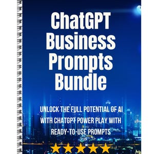 10 ChatGPT Prompts Business Bundle | MRR + PLR Resell | Done-For-You Templates | ChatGPT E-book
