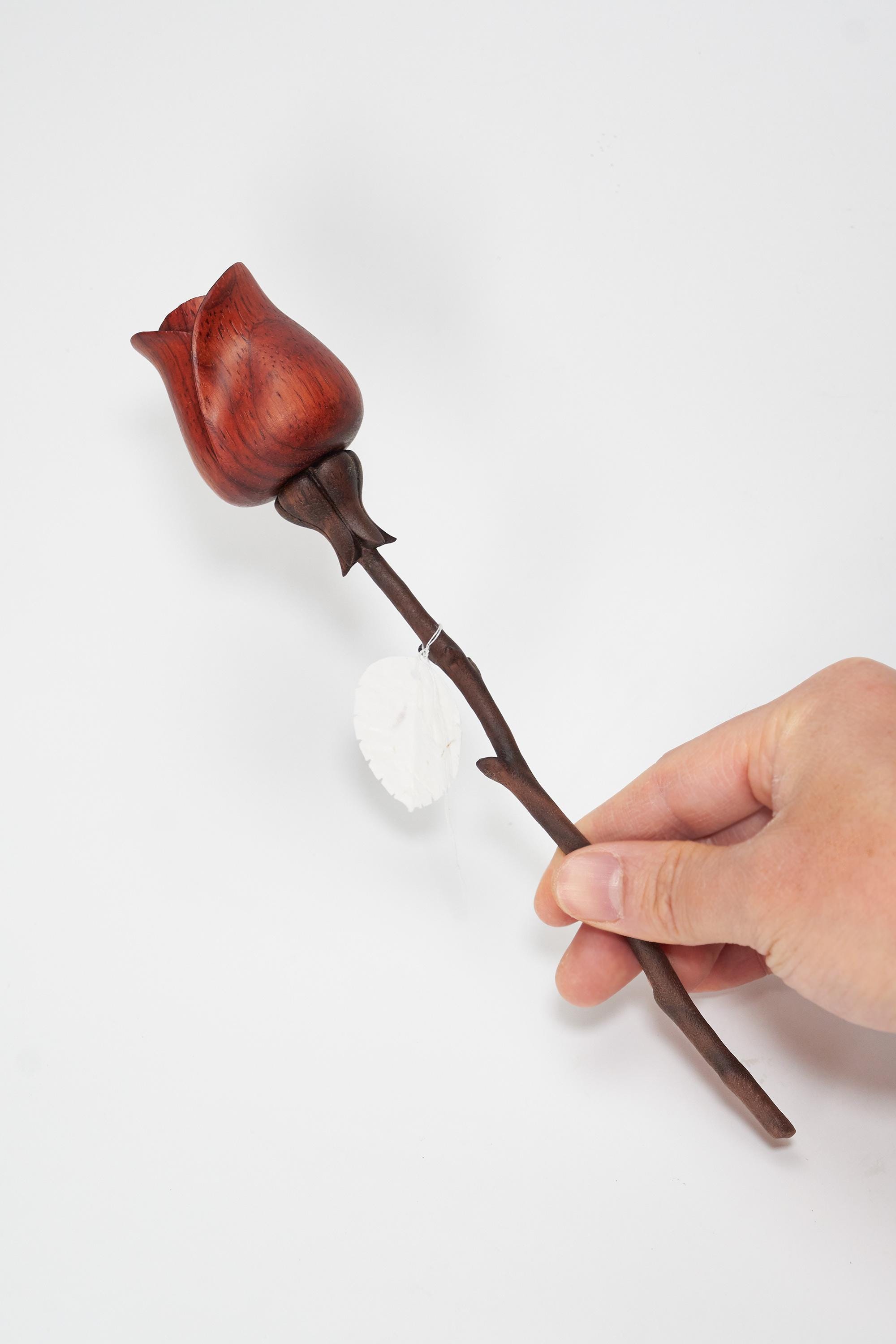 Handcrafted Wooden Rose, Forever Flower, Eternal Flower,  Rose, 5th Wood Anniversary Gift, Valentines Day, Anniversary, Wood carving flower