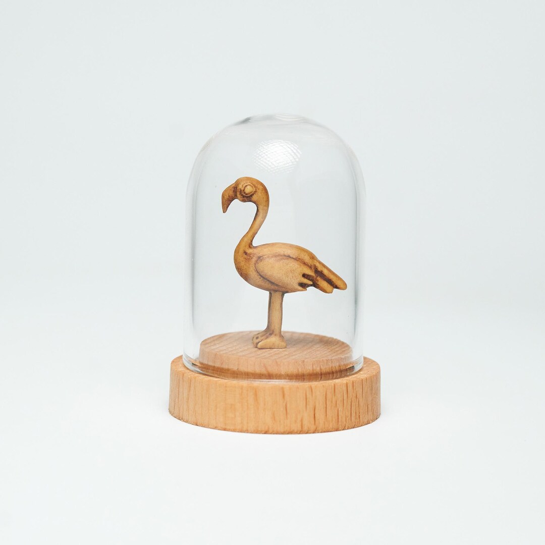 Mini Flamingo Hand Carved Boxwood Miniature Flamingo: Rustic Home Decor - Etsy