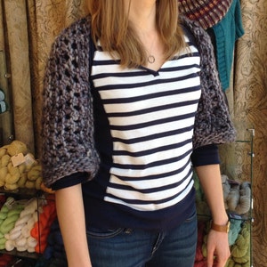 Knit Pattern - Claire&#39;s Cozy Shrug PDF File