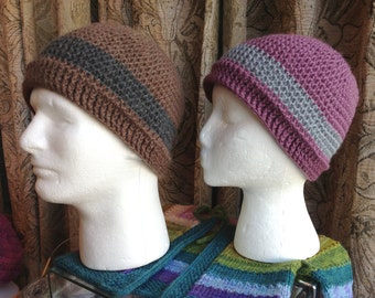 Crochet Pattern - Striped Beanie