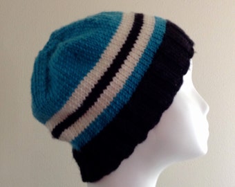 Knit Pattern - Striped Team or House Hat