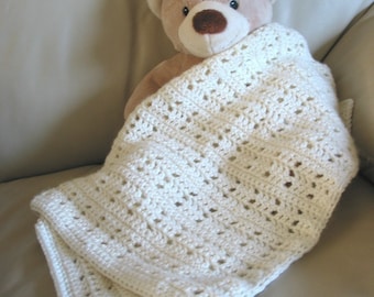 Crochet Pattern - Eyelets Infant Blanket PDF file