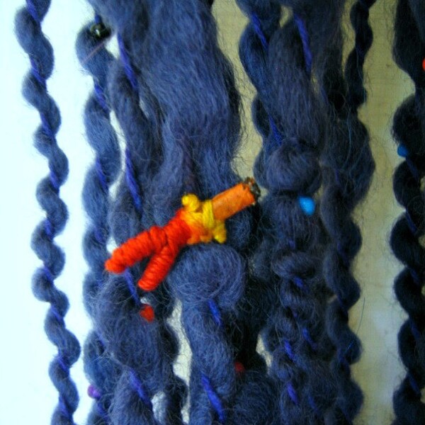 Worry Doll Art  Yarn - Handspun Clun Forest Wool
