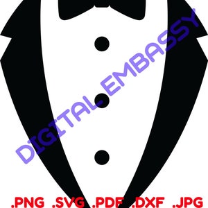 Tuxedo svg, Tuxedo bow tie svg, Tuxedo t shirt, Tuxedo CRICUT file, Tuxedo Png, Tuxedo bow tie, Tuxedo Silhouette Cameo, Tuxedo Silhouette