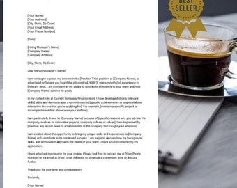 Simple Cover Template, Fully Editable Template, Word Document Cover letter Template, Professional Cover Letter MS Word, Google Document