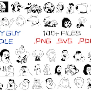 Cartoon Characters Bundle 100+ Files! PDF - SVG - PNG - Instant Download - Transparent Background