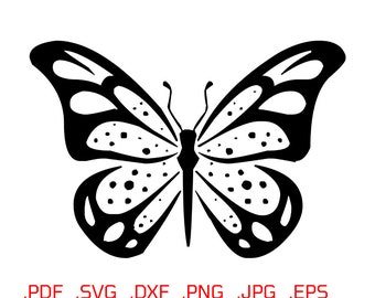 Beautiful Tribal Butterfly SVG, pdf, jpg, dxf, PNG, eps, Digital Item