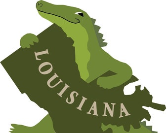 I love Louisiana Alligator Bumper Sticker