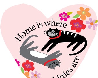 Home is where the Kitties are  bumper sticker