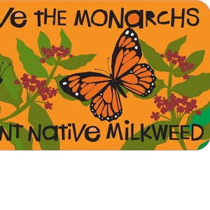 save the monarchs bumper sticker