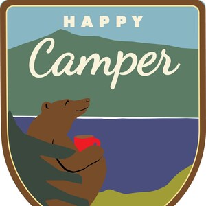 Happy Camper Bumper Sticker