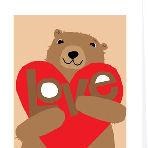 big bear love greeting card