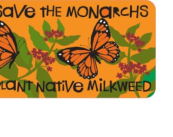 Sticker pour voiture sauvez les monarques