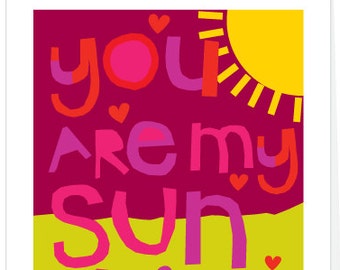 You are my sunshine greeting card collection