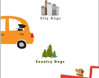 2024 Wall Calendar Country Dogs City Dogs