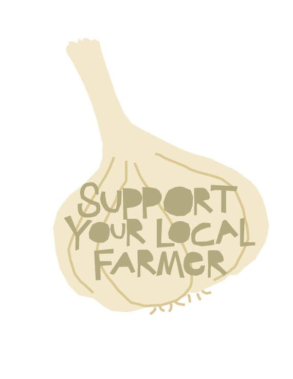 Bumpersticker Support Your Local Farmer Corn diecut decal