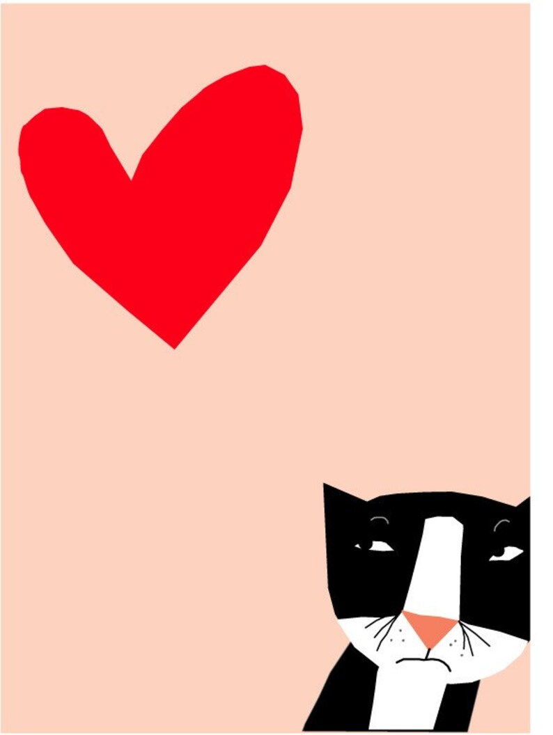 greeting cards tuxedo cat reluctant love collection image 1