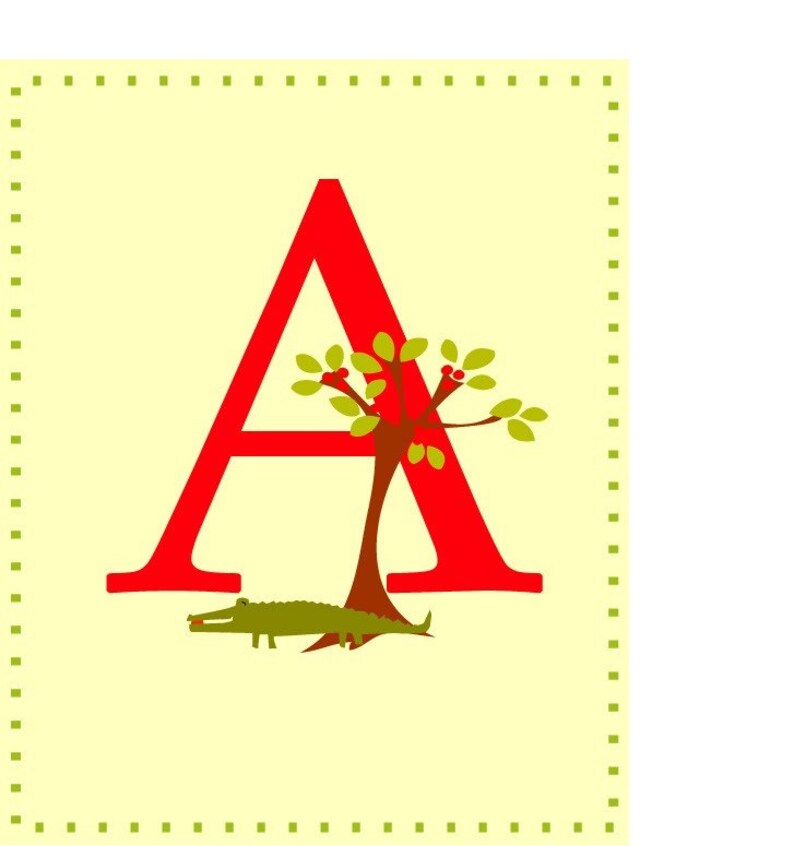 Letter B nursery decor alphabet print wall art Etsy