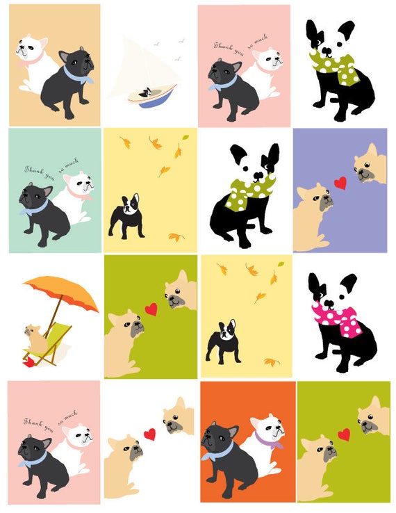 gift tags french bulldog collection silly to sublime