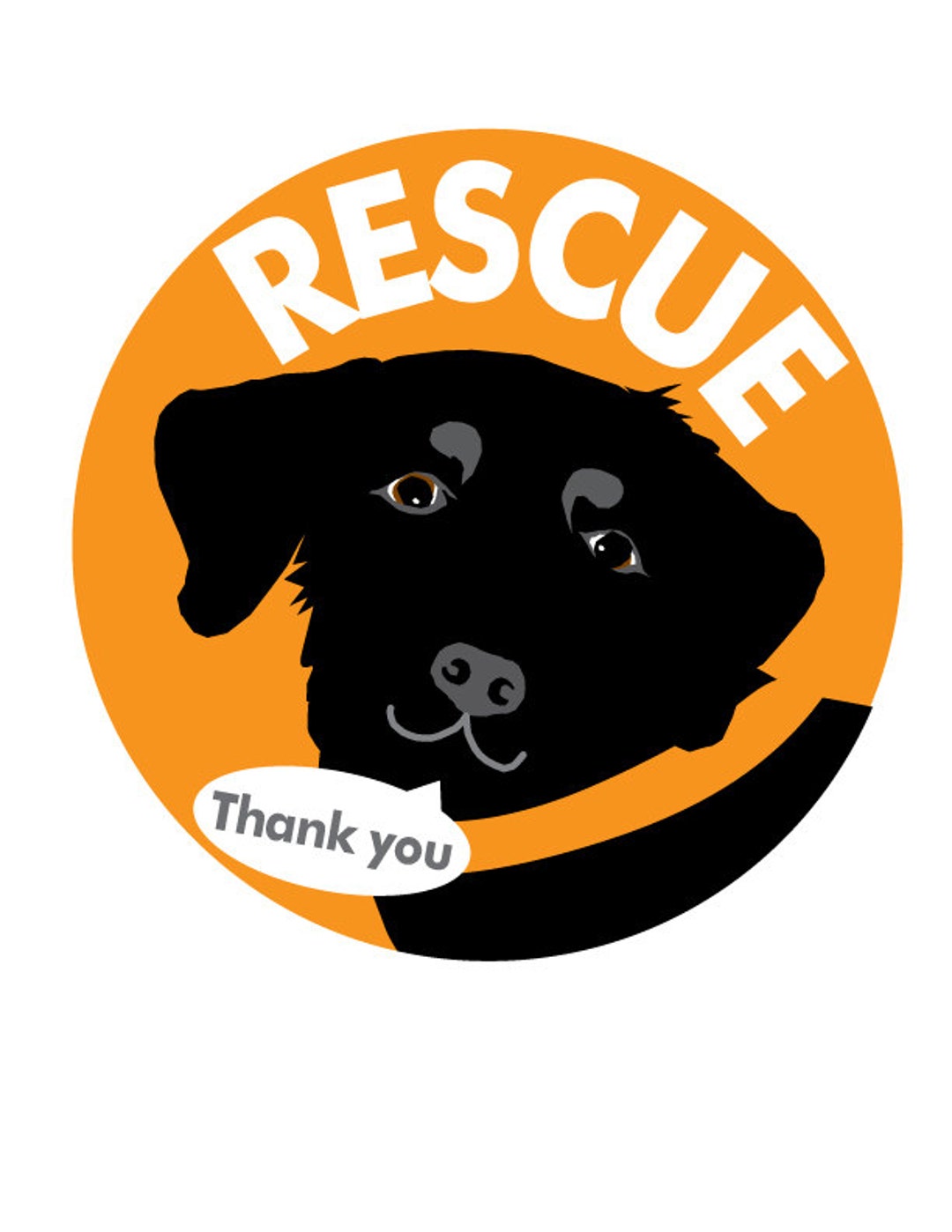 Rescue Bumper Sticker Black Labrador Retriever Dog - Etsy