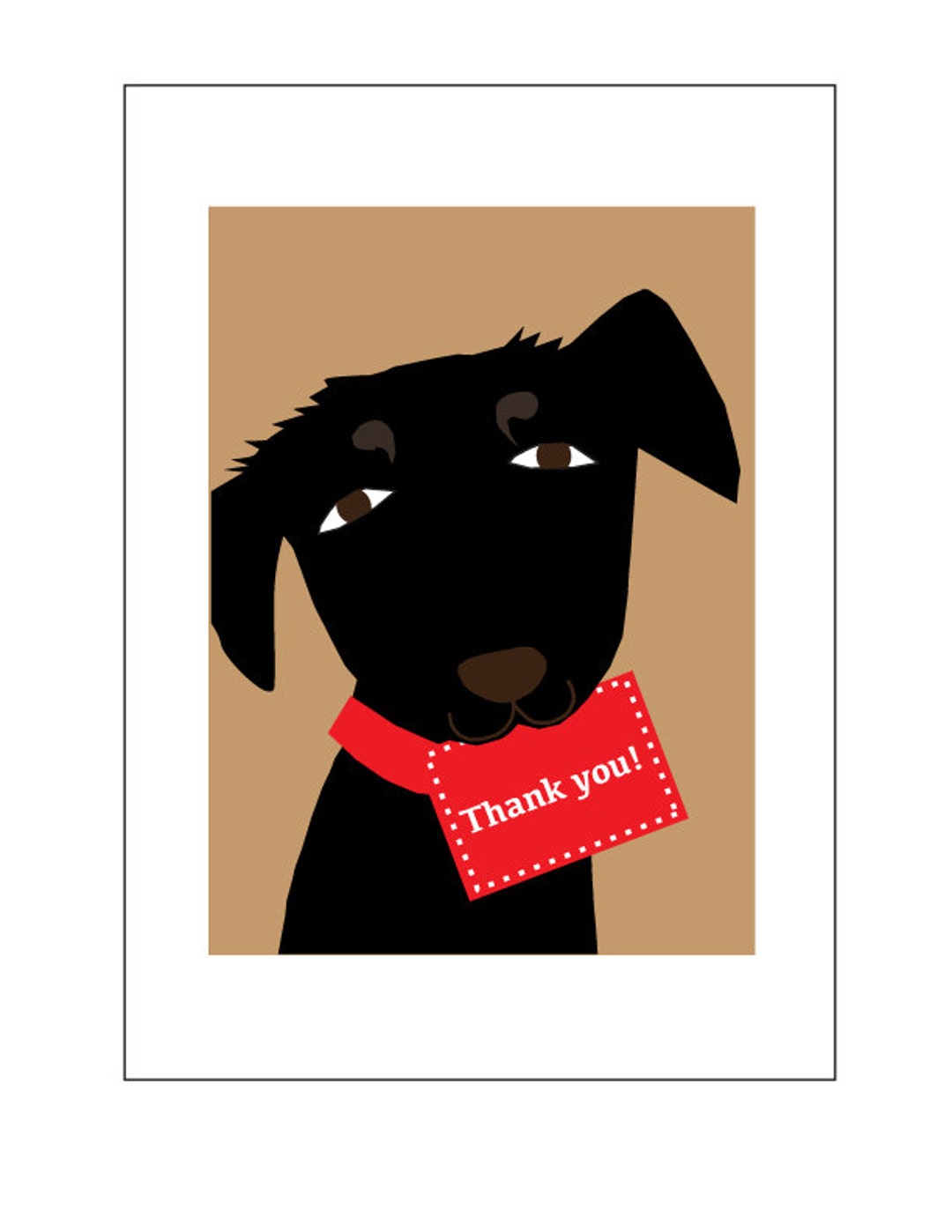 Black Lab Thank You Cards Etsy