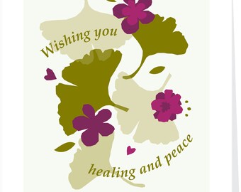 wishing you healing sympathy note card