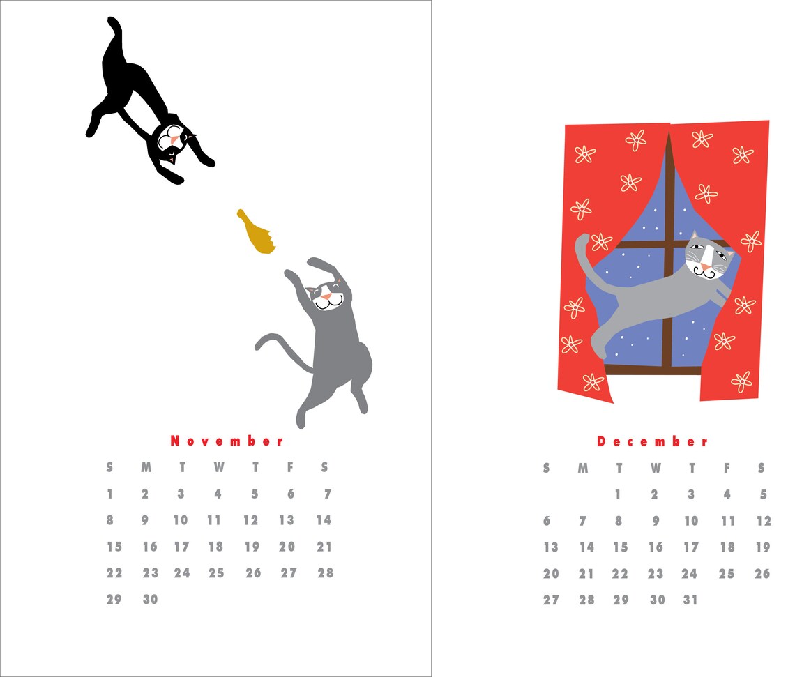 Cat Calendar 2023 Favorite Cats Wall Calendar Original - Etsy Ireland