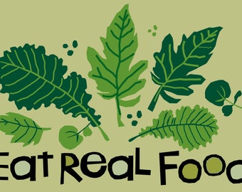 Eat Real Food bumper sticker