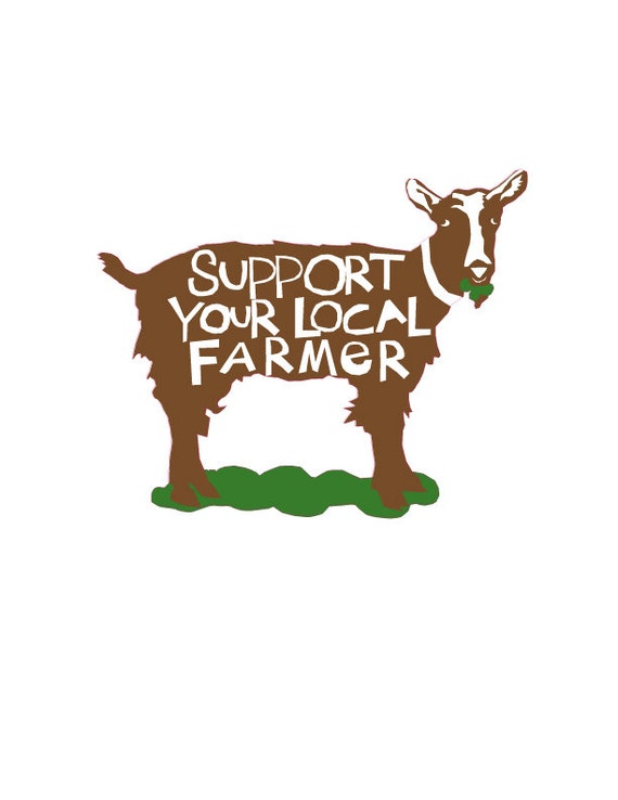 Bumpersticker Support Your Local Farmer Corn diecut decal