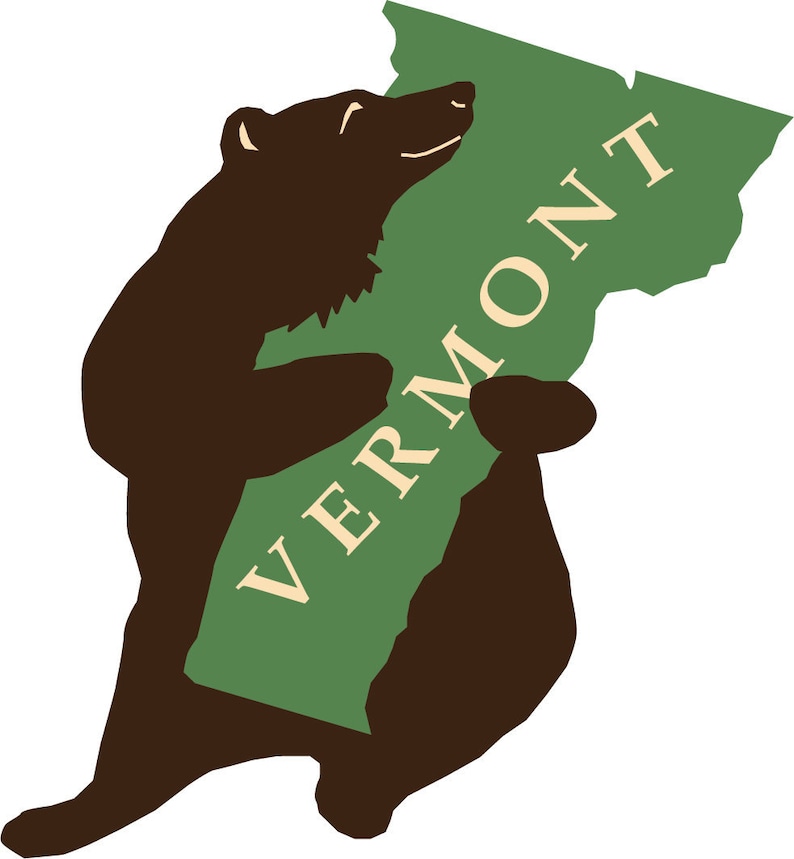 2024 Solar Eclipse Vermont Bear Bumper Sticker image 2