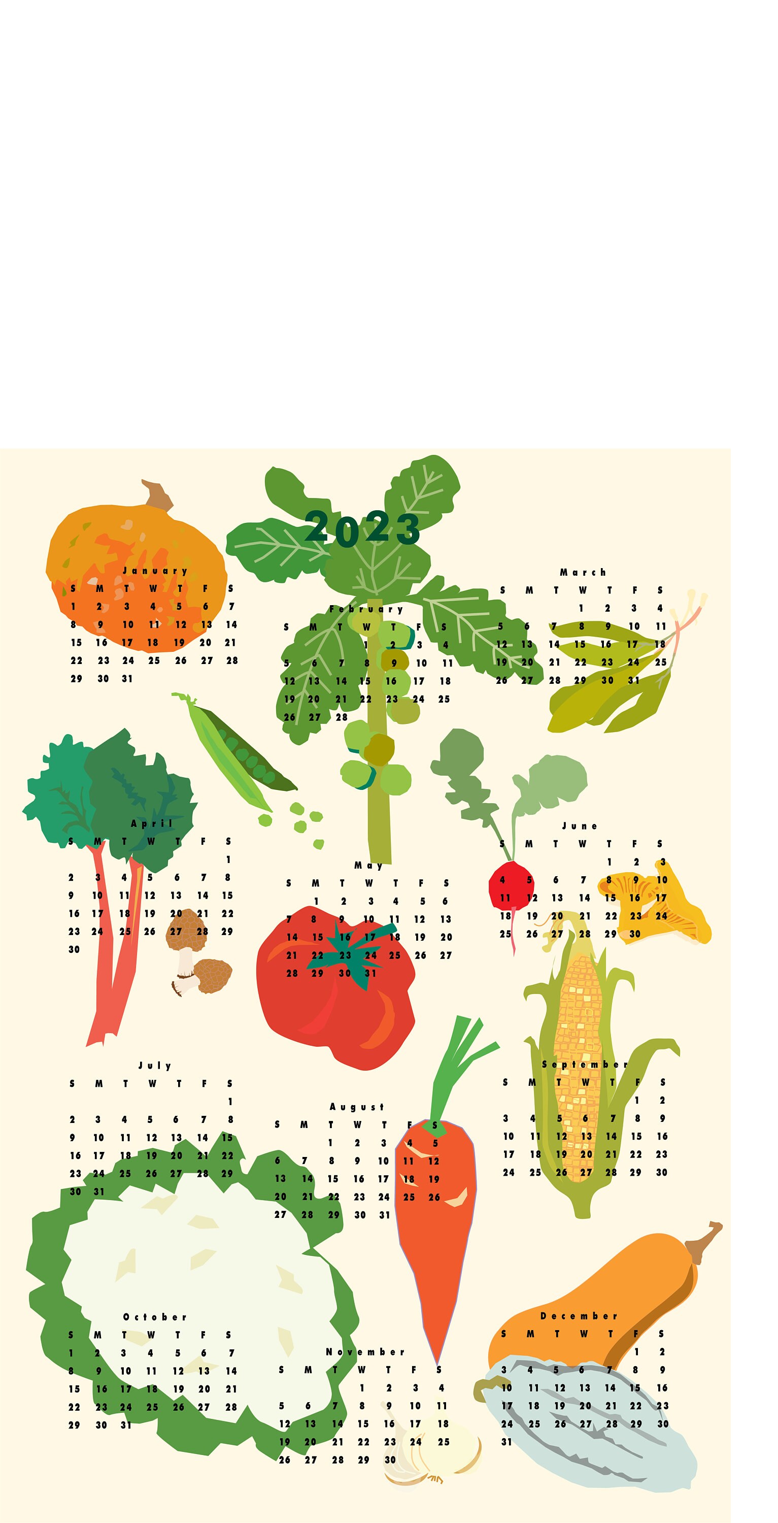 2023 Farmers Market Vegetable Wall Calendar Poster 13 X 19 - Etsy 2023-farmers-market-vegetable-wall-calendar-poster-13-x-19-etsy