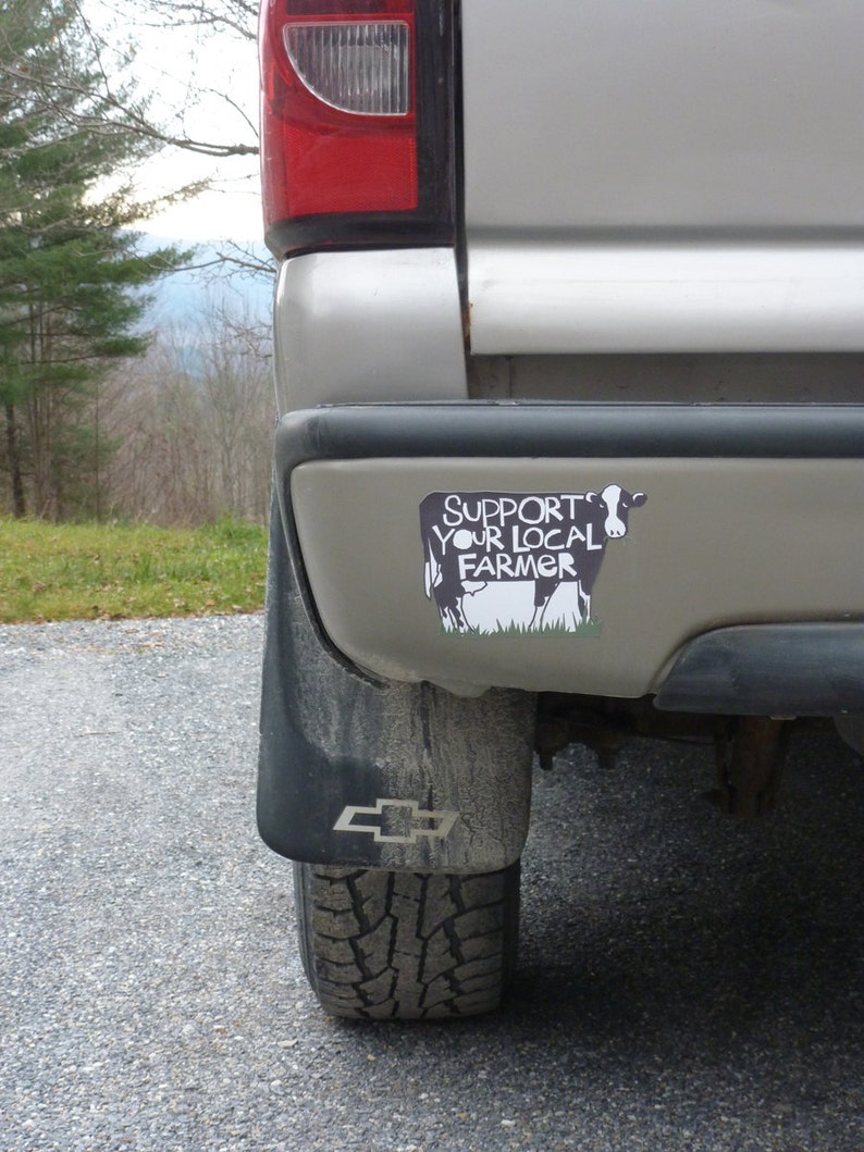 Bumper sticker Support your local chicken Farmer die cut decal image 2