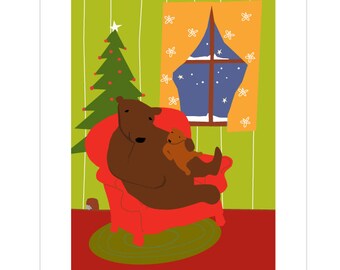 Christmas Cards bear family greeting cards
