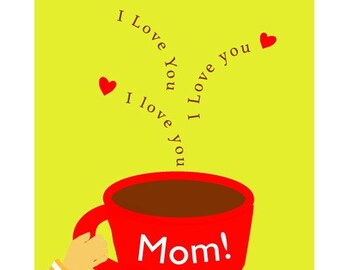 greeting card I love you mom