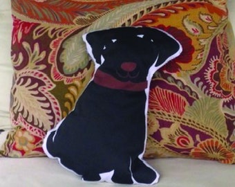 Sweet Black Lab Puppy soft stuffed pillow
