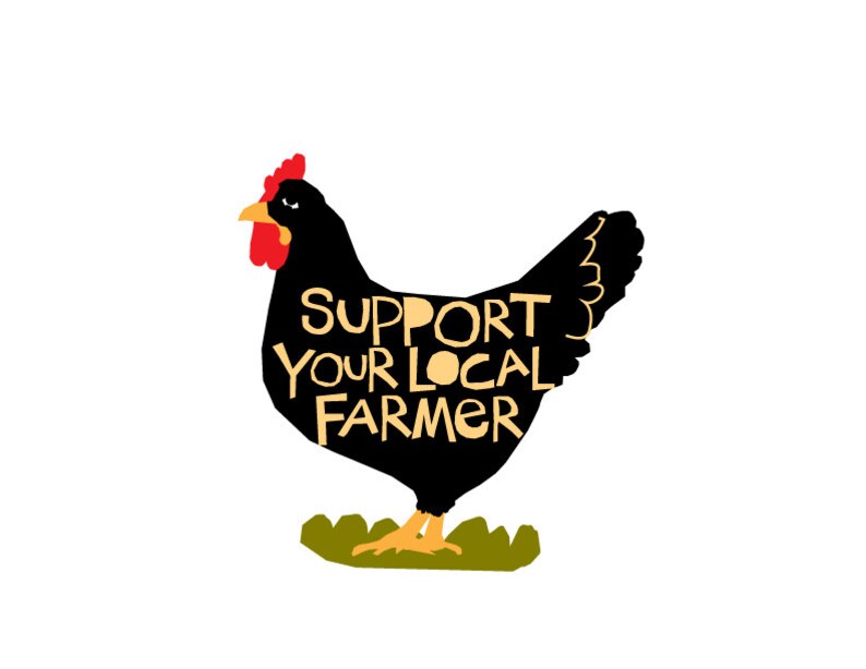 Bumper sticker Support your local chicken Farmer die cut decal image 3