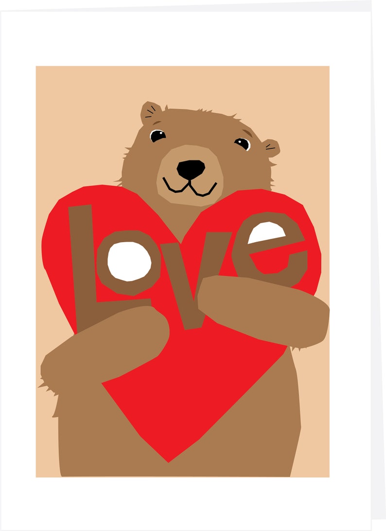 big bear love greeting card image 1