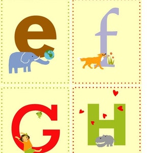 Alphabet Print Letter H nursery print 5 x 7 inch image image 5