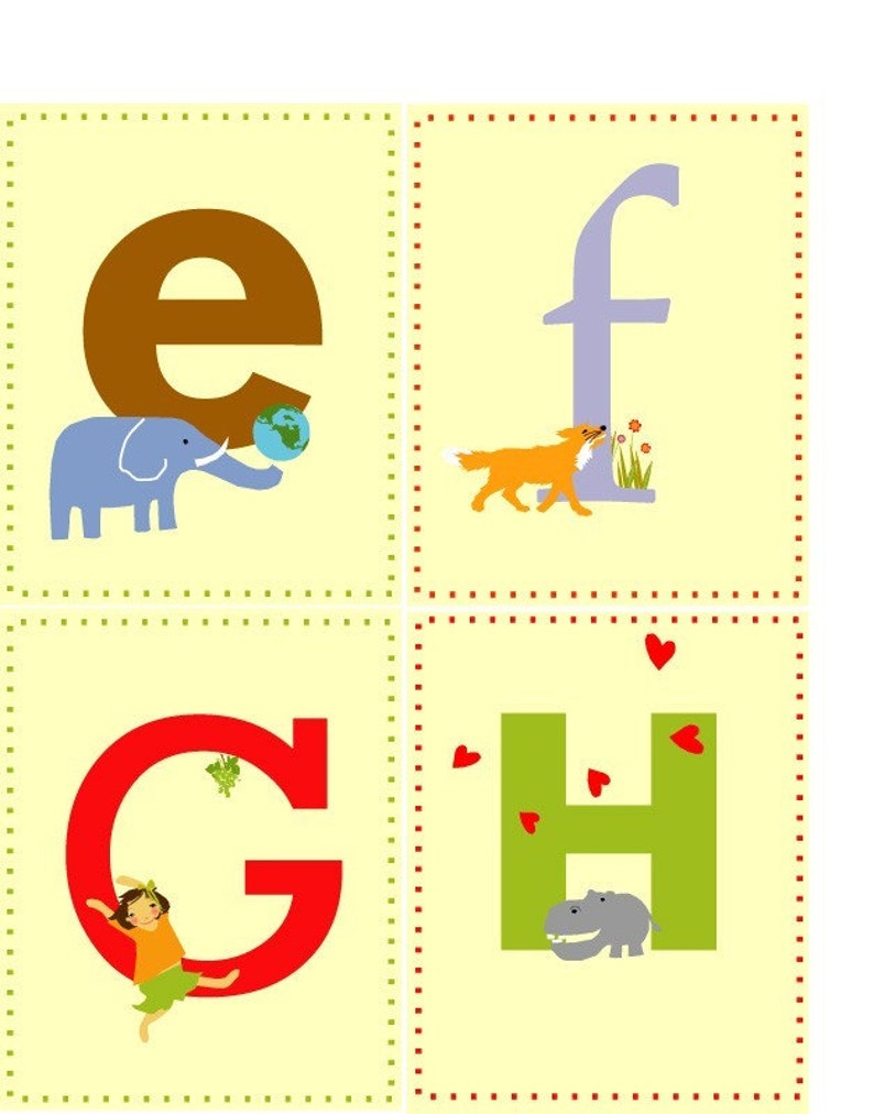 Alphabet Print Letter H nursery print 5 x 7 inch image image 5