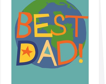 World's Best Dad fathers day greeting card