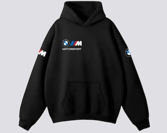 Felpa con cappuccio stampata BMW M Motorsport – Appassionato di sport automobilistici, pilota BMW, classico e accogliente maglione unisex girocollo