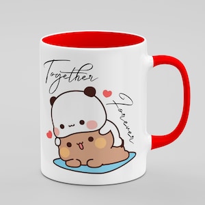 Together Forever Two Bears Dudu Bubu - Valentijnsdag paar cadeau-idee - leuke nieuwigheid 11 en 15 oz koffiekopje theemok - meerdere kleuren