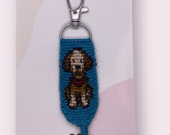 Stardew Valley dog Keychain (blue)