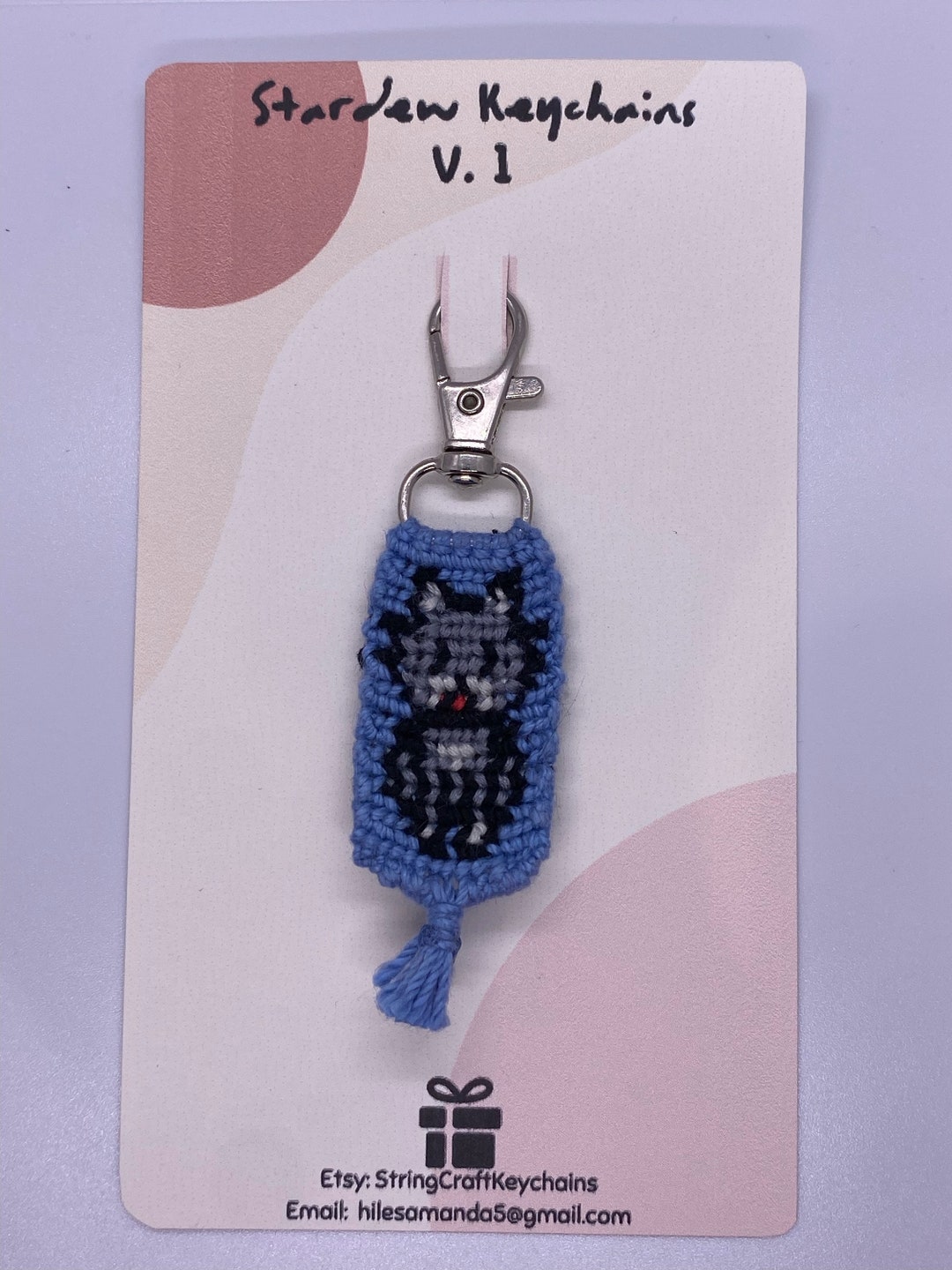 Stardew Valley Cat Keychain grey - Etsy