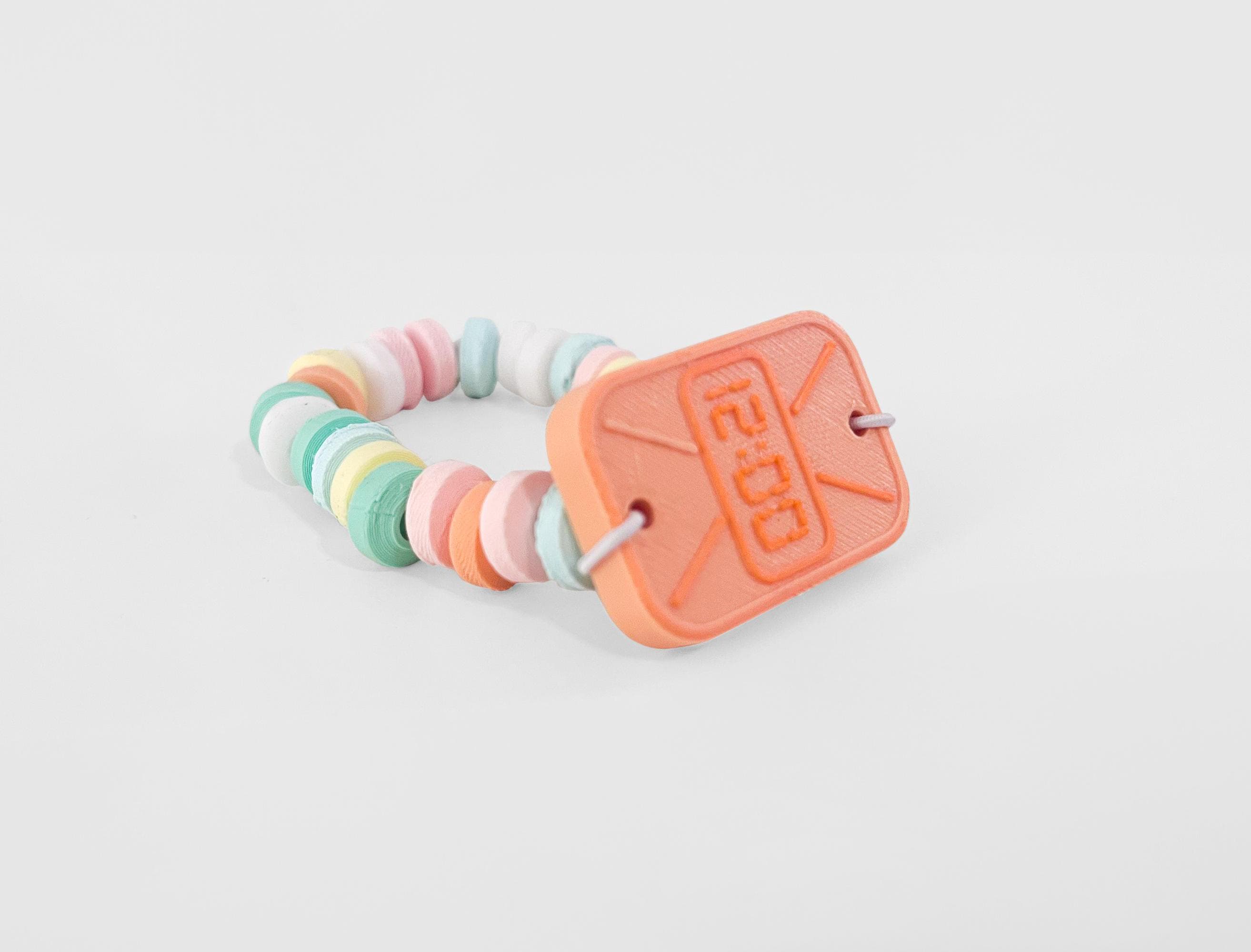 Candy Watch Bracelet, Customizable 3D Printing Replica. Elastic 