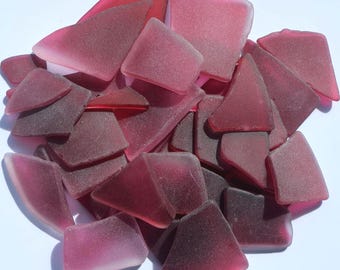 Cultured Sea Glass Pink – Tumbled Glass for Jewelry & Crafts – 6 oz Bulk