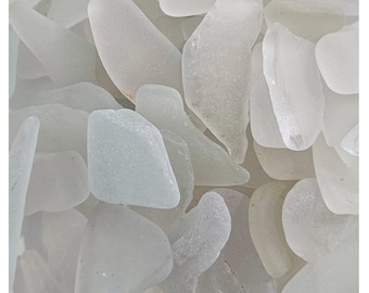 Genuine Sea Glass White – St. Croix Caribbean Beach Glass – Jewelry & Craft Supplies – 6 oz Bulk