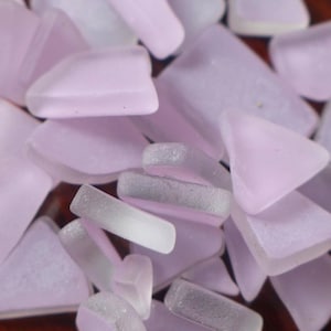 Lavender Tumbled Sea Glass Pieces: Jewelry, Crafts, Decor - 2 oz